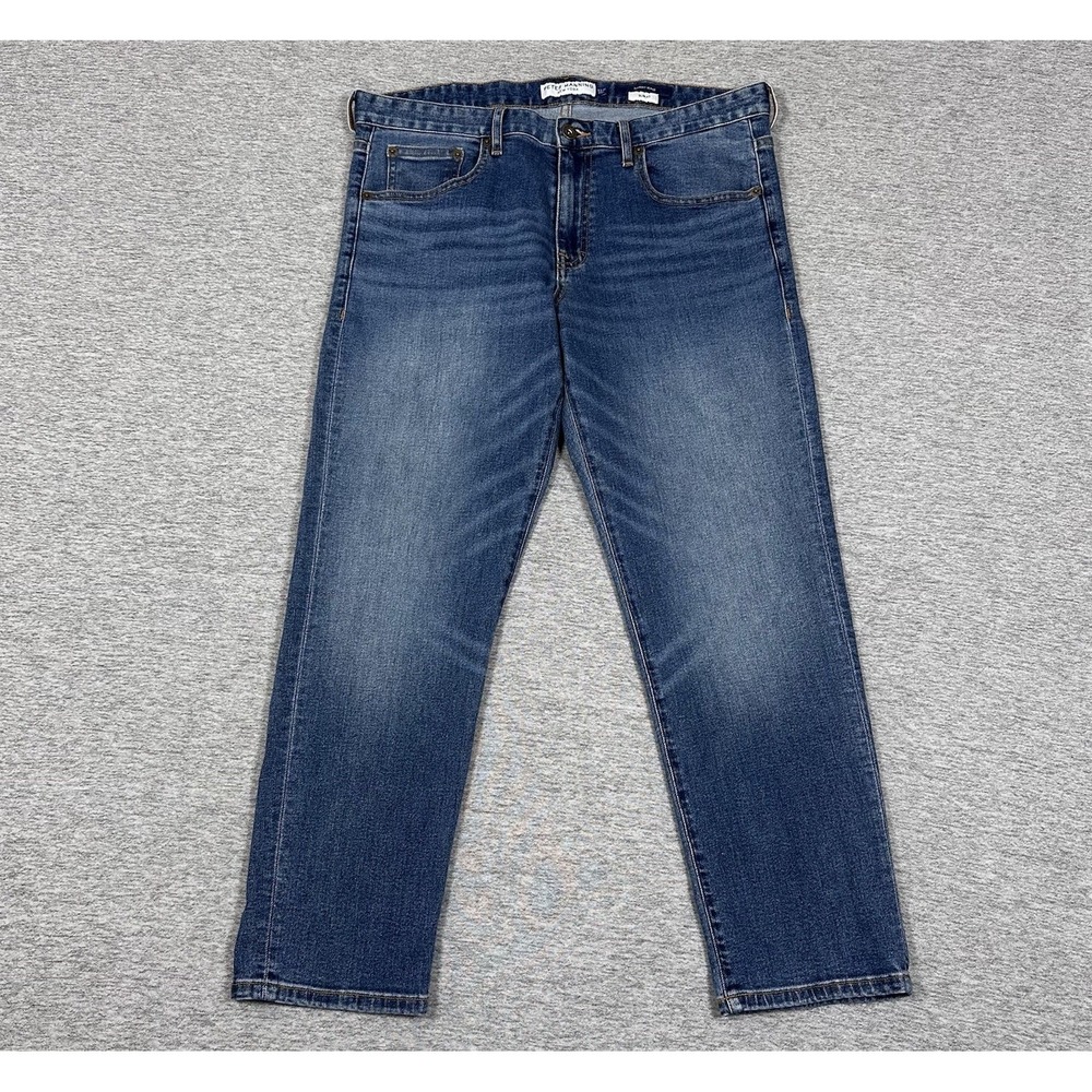 Peter Manning Jeans Mens 33x26 Blue Denim Johnny Slim Fit 5-Pocket Stretch